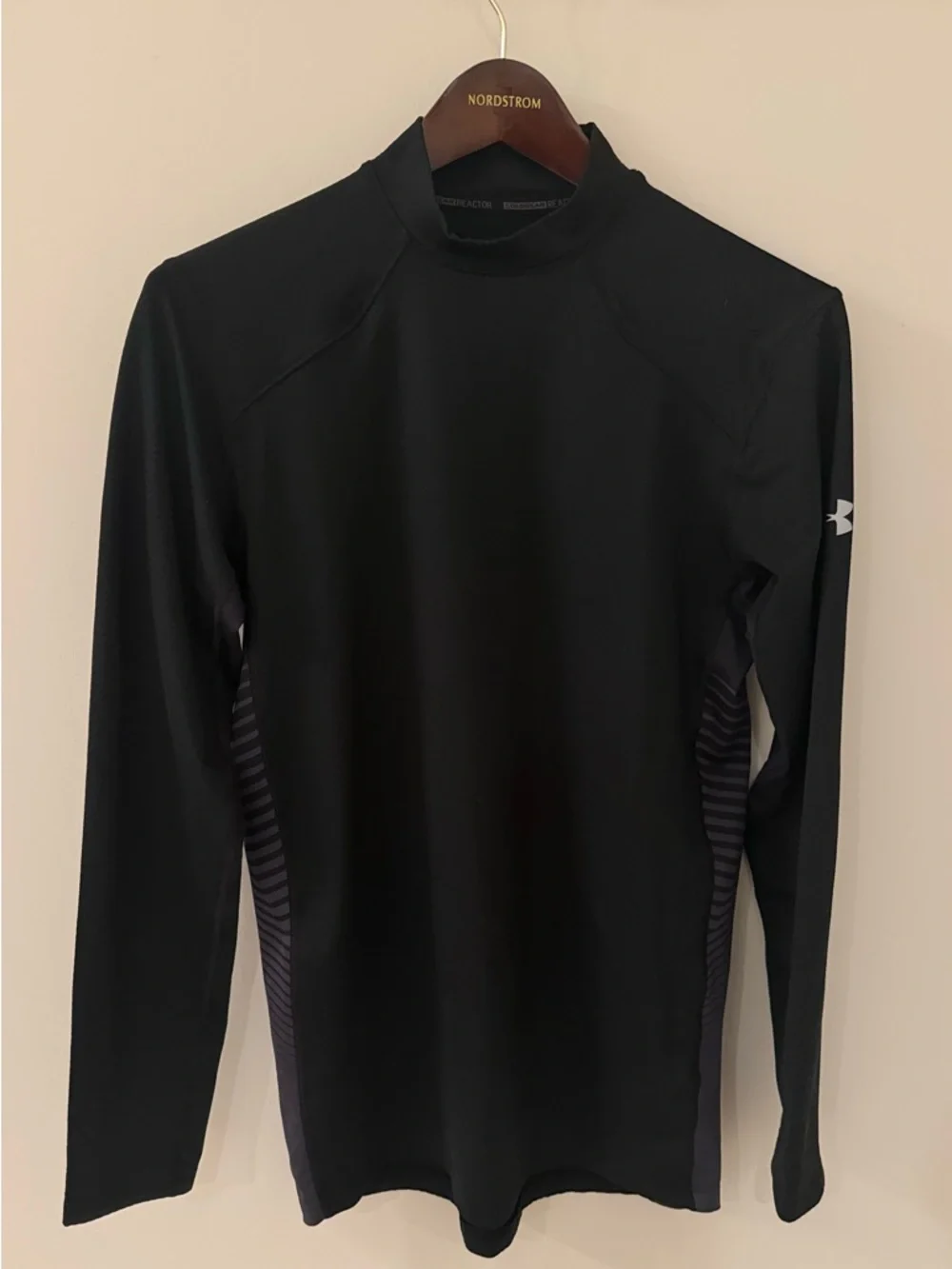 Under Armour Black ColdGear Fitted Long Sleeve Top - Picture 1 of 4
